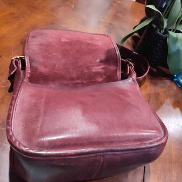 Vtg 1970's Coach Saddle Flap Bag - Picture 4 of 12